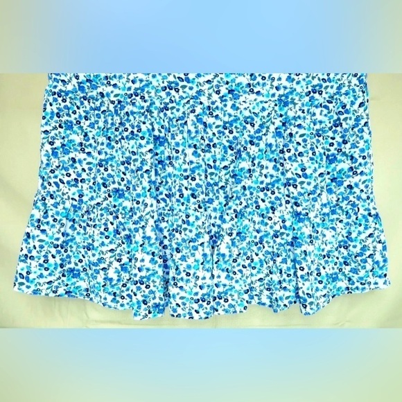 Jane and Delancey Floral Top Blue Boho Hippie Tiered Oversized Blouse Shirt EUC - Picture 6 of 7